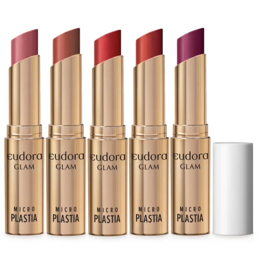 Batom Vermelho Ruby Eudora Glam Microplastia 3,3g em Oferta na Shopee