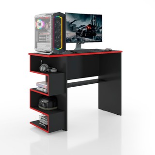 Mesa computador gamer escrivaninha estudo com nicho quarto office varias cores