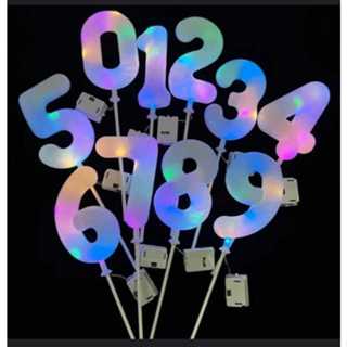 Velas Branca LED 0 1 2 3 4 5 6 7 8 9 para Decoração Enfeite de Festas Aniversários em Oferta na Shopee