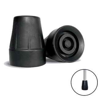 Ponteira de Borracha para Muleta, Protetor de Bengala Kit com 2 Unidades ou 4 Unidades 3/4 (19mm)