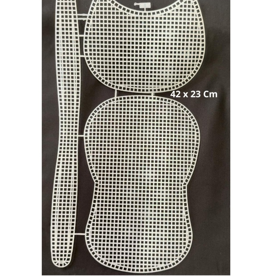 Tela Para Fabricação de Bolsas Estrutura Malha Plástica 42 x 23Cm Und - Furo 5mm