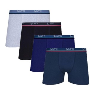 Kit 4 Cuecas Boxer Lupo Algodão 523 Sortidas em Oferta na Shopee