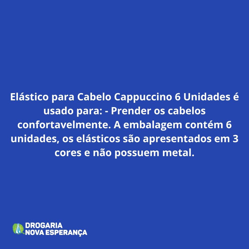 ELÁSTICO PARA CABELO CAPPUCCINO 6 UNIDAD — imagem 2 de 2