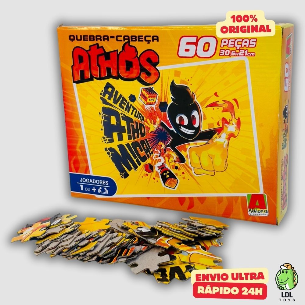 Quebra-Cabeça Athos Gamer Influenciador Youtuber 60 Peças Algazarra Quebra Cabeça em Oferta na Shopee