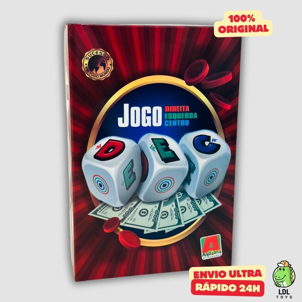 Jogo de Tabuleiro Dados Direita Esquerda Centro Algazarra em Oferta na Shopee