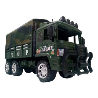 CAMINHÃO MILITAR GRANDE CAMUFLADO BRINQUEDO CARRO A FRICÇÃO GUERRA BLINDADO EXÉRCITO CÓD. 09
