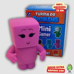 Mini Boneco Melzinha Gamer Skin Vinil 12cm Youtuber Turma Do Problems Algazarra