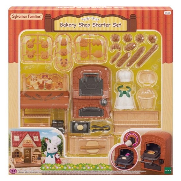 Sylvanian Families Kit de Padaria Epoch 5536 Playset Mini Bonecas