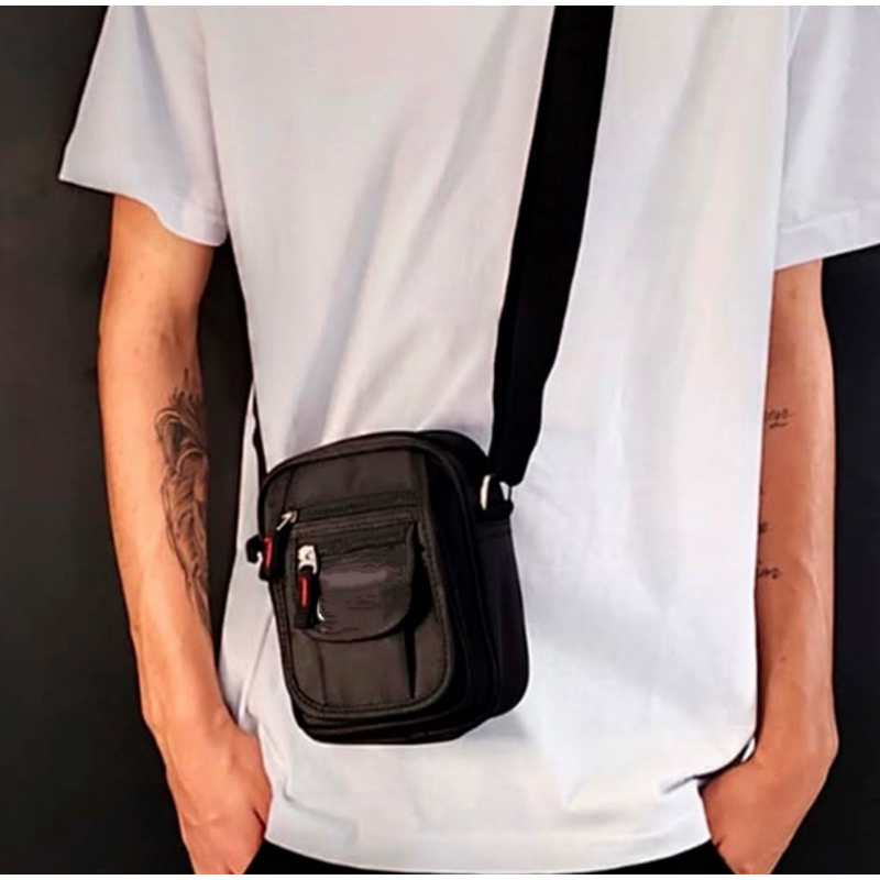 Bag Shoulder transversal Masculino Feminino Bolsa Tita colo em Oferta na Shopee