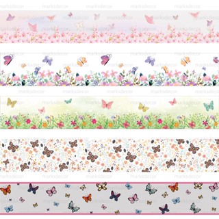 Faixa Adesivo de Parede Infantil Borboleta Jardim Papel De Parede Infantil Decoração Quarto Menina em Oferta na Shopee