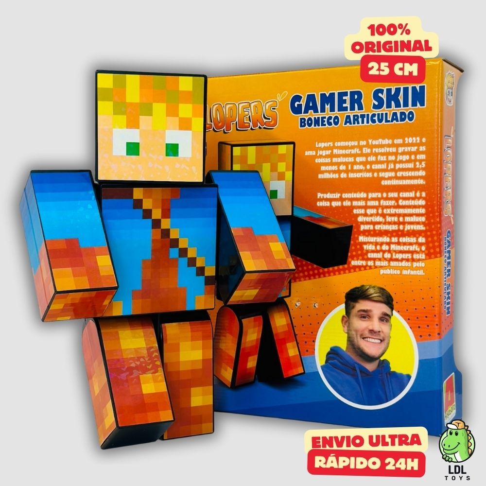 Boneco Articulado Lopers 25cm gamer Skin Algazarra em Oferta na Shopee