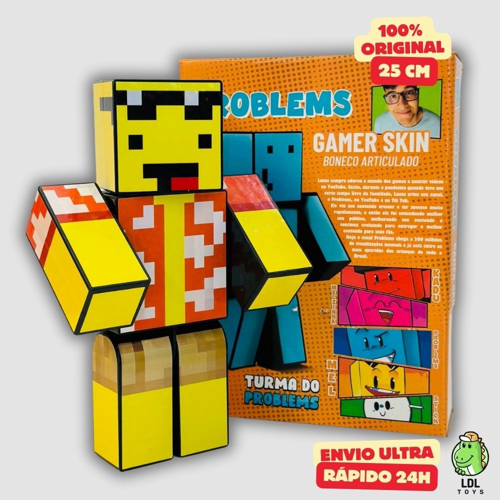 Boneco Articulado Turma Do Problems Mel 25cm Youtuber Algazarra em Oferta na Shopee