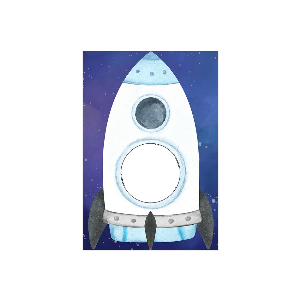 Painel De Festa Vertical Interativo 1,50x2,20 - Nave Espacial Astronauta 019