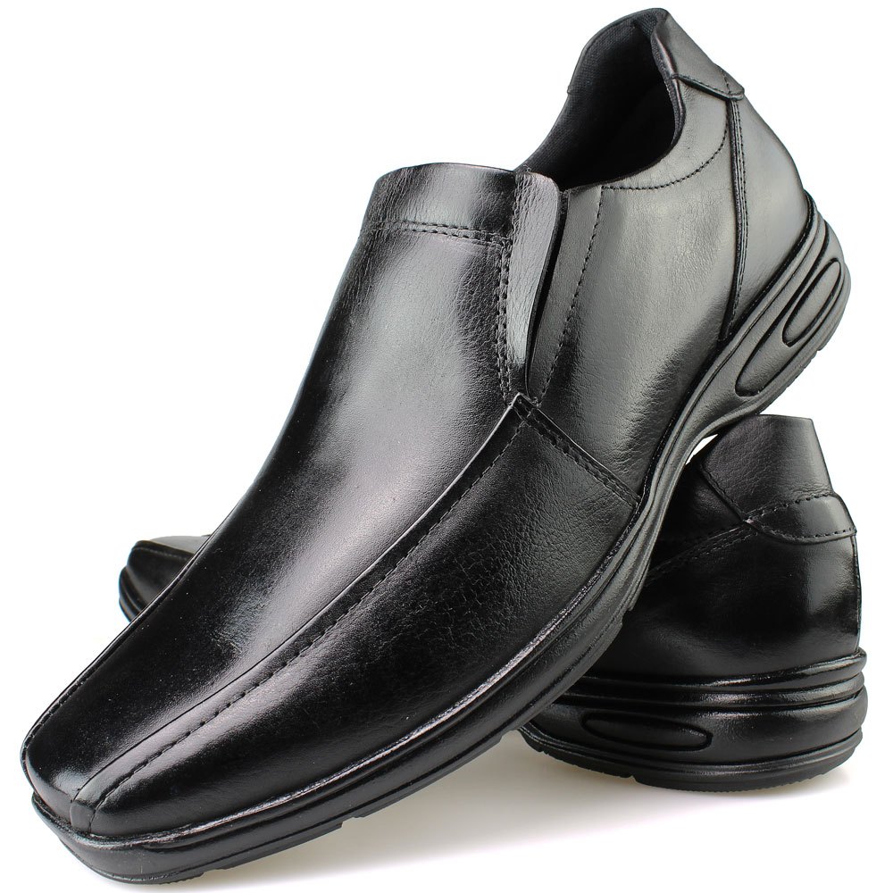 Sapato Social Masculino Couro Conforto Palmilha Macia Elegante