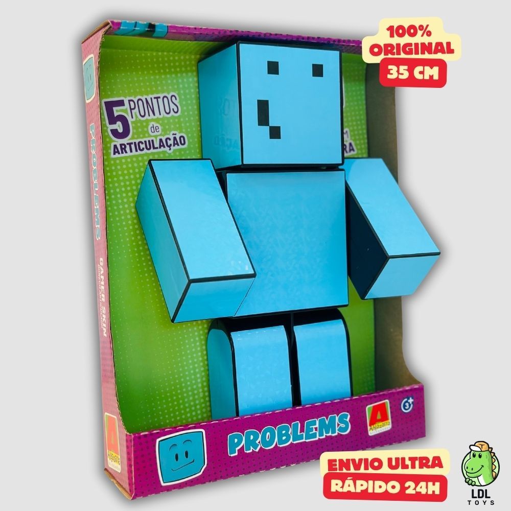Boneco Articulado Turma Do Problems 35cm Youtuber Gamer Algazarra em Oferta na Shopee