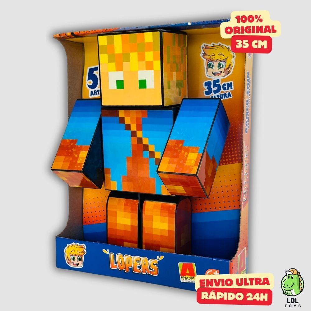 Boneco Articulado Lopers 35cm gamer Skin Youtuber Algazarra em Oferta na Shopee
