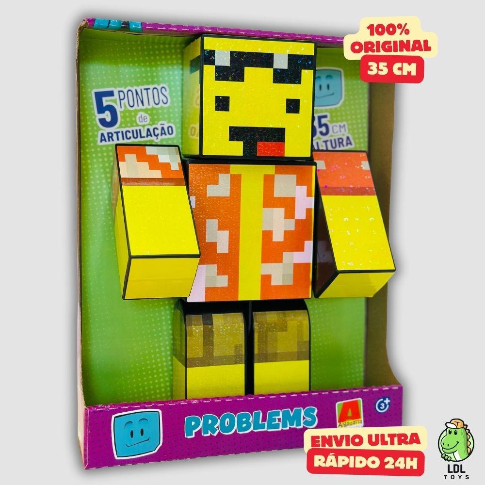 Boneco 35cm Turma Do Problems Mel + 3 Chaveiros Youtuber Algazarra em Oferta na Shopee