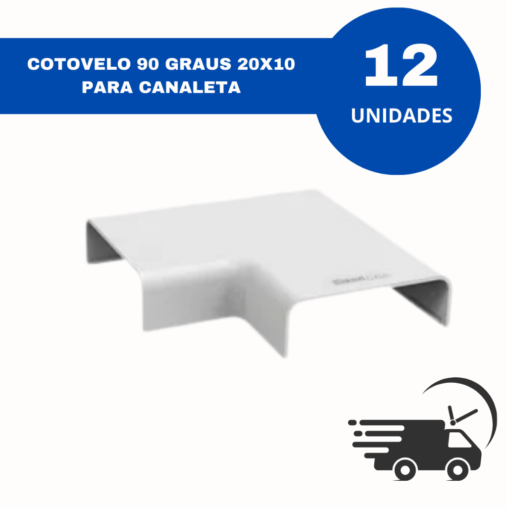 12 Acabamentos de Canaleta Cotovelo 90 Graus Branca 20x10 - Tramontina em Oferta na Shopee