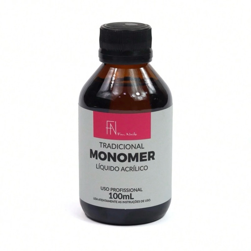 MONOMER LÍQUIDO FAN NAILS (100ml) PARA ALONGAMENTO DE UNHAS E PORCELANA