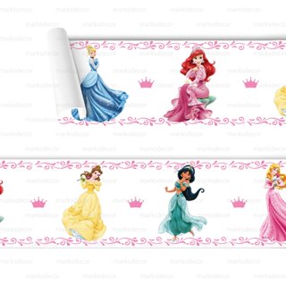 Faixa Adesivo de Parede Infantil Princesas Papel De Parede Infantil Decoração Para Quarto Menina em Oferta na Shopee