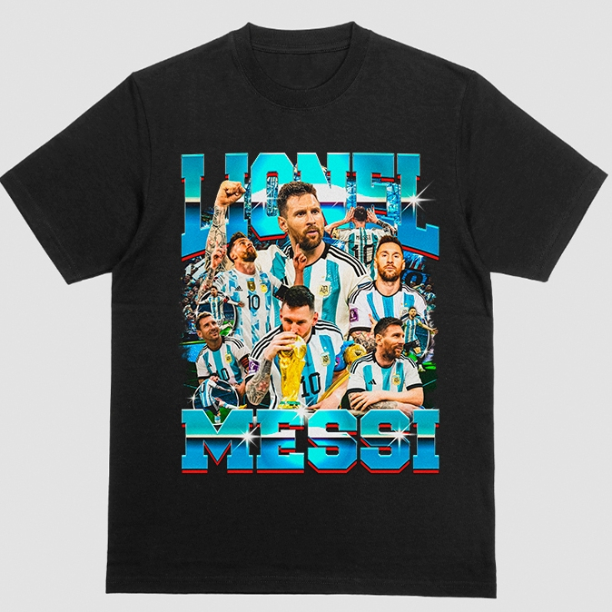 Camisa Camiseta Básica Messi Copa Do Mundo Blusa De Time Argentina Frente