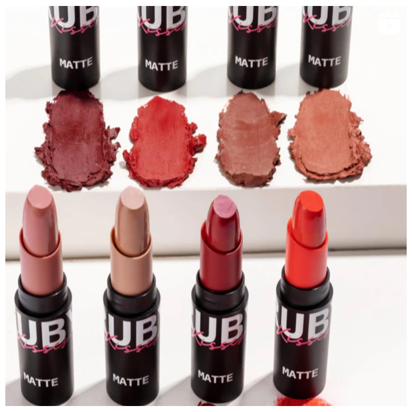 Batom Matte Cremoso Em Bala Ruby Kisses Alta Pigmentação - 3,5g