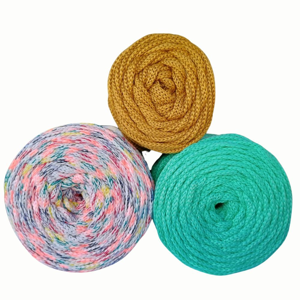 Fio Náutico Premium 100% Poliéster 5mm Kit Cores 500G Rebeca Fashion - Kit Cores Aleatórias em Oferta na Shopee