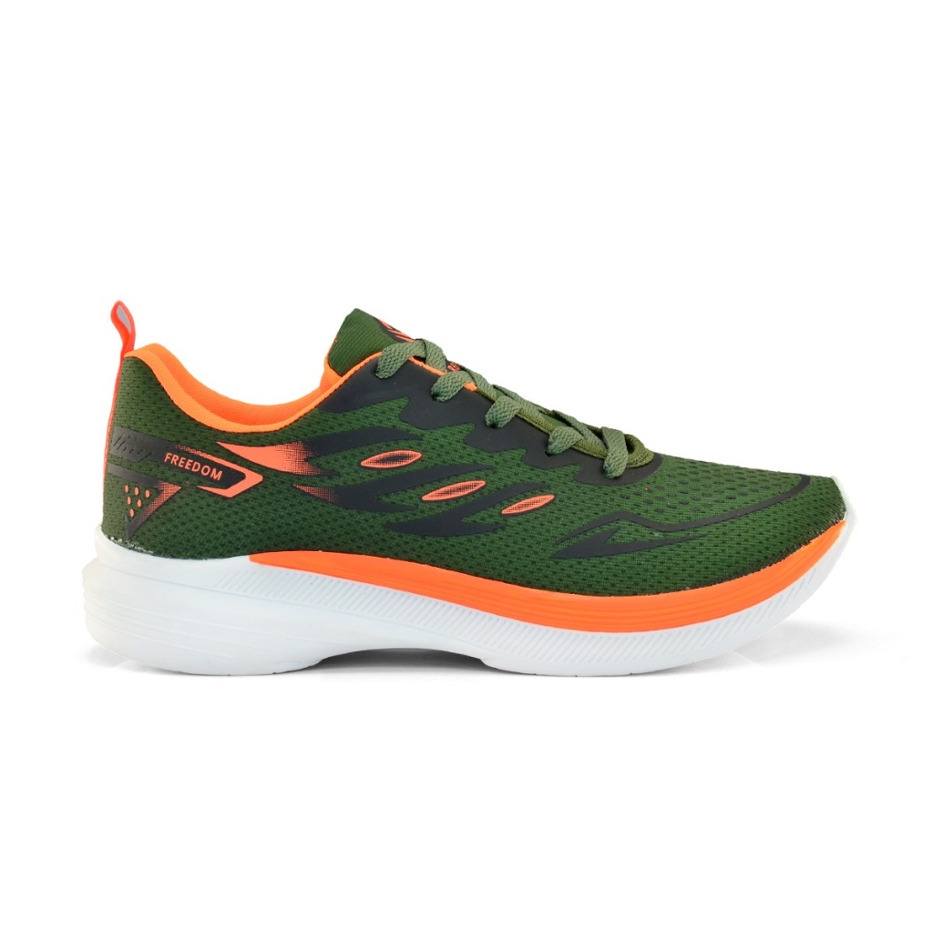 Tenis Masculino Escolar Academia Original FREEDOM Corrida Caminhada Lançamento  VERDE e LARANJA em Oferta na Shopee