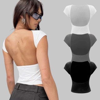 Kit 3 Cropped Costa Nua Baby Tee Look Tecido Poliamida Manga Curta em Oferta na Shopee