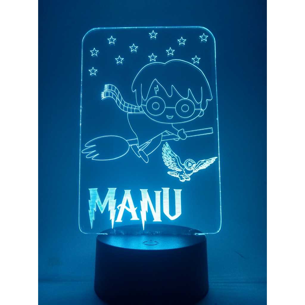 Luminária Harry Porter com seu nome personalizado modelo 16 cores em Oferta na Shopee