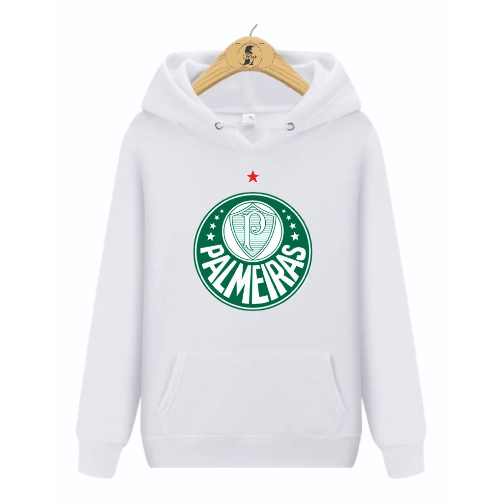 Blusa de Moletom Modelo Canguru Times Palmeiras