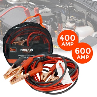 Cabo de Chupeta Carro 5 Metros 400a 600a Caminhão Transferência de Carga Bateria Com Bolsa em Oferta na Shopee