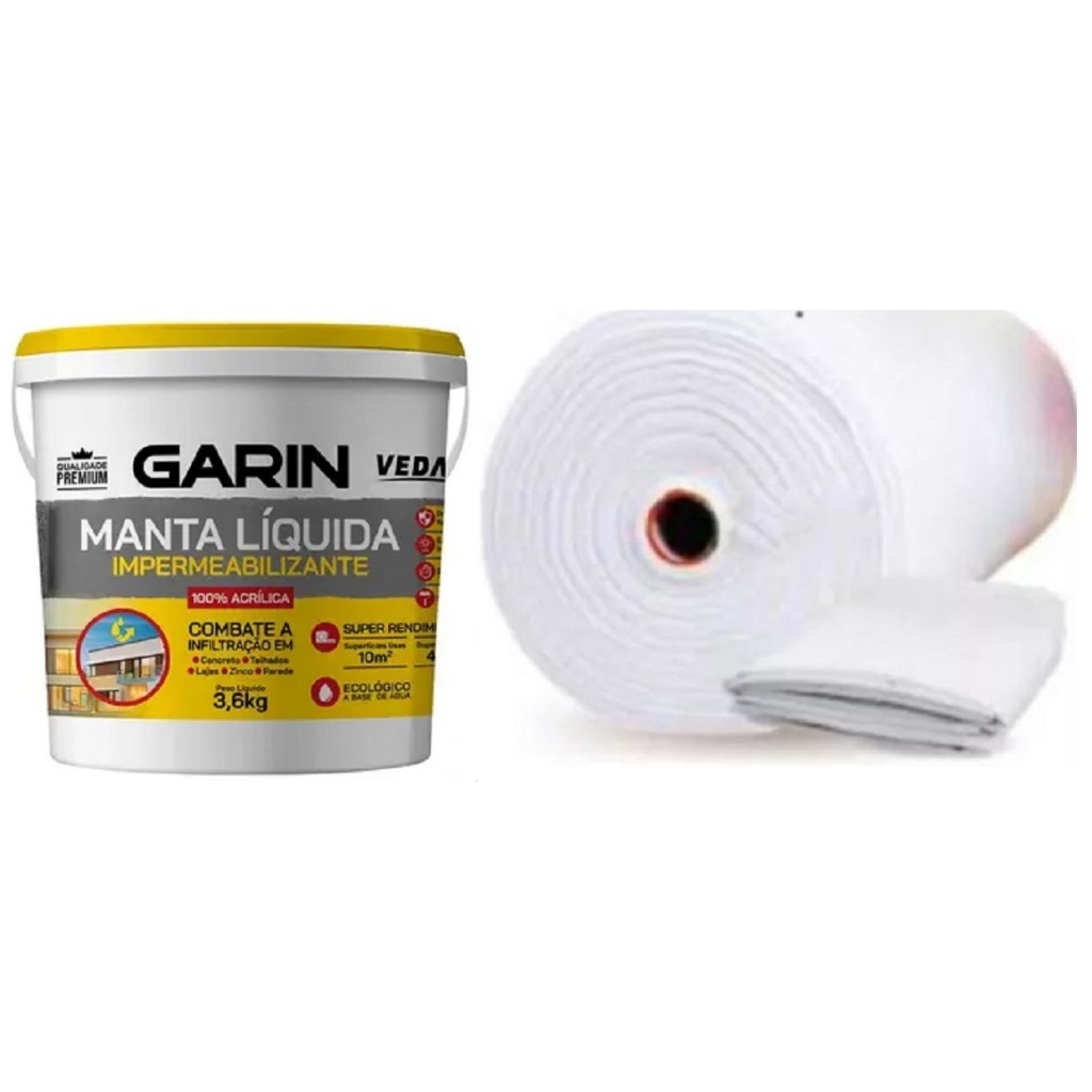 Manta Vp50 10m E Manta Liquida 3,6kg Garin Impermeabilizante