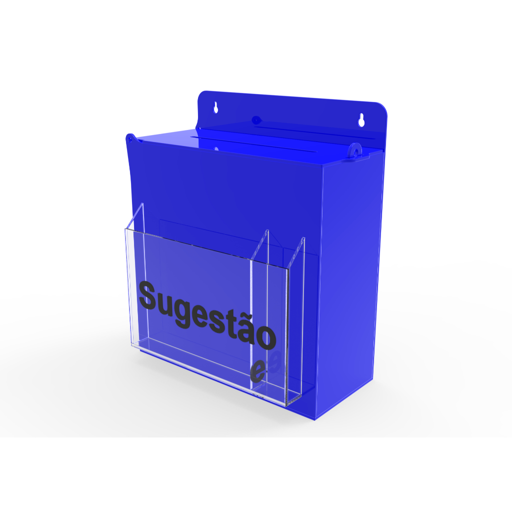 CAIXA DE SUGESTÃO AZUL - ENVIO RÁPIDO! em Oferta na Shopee