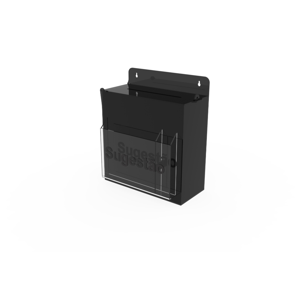 CAIXA DE SUGESTÃO PRETA - ENVIO RÁPIDO!