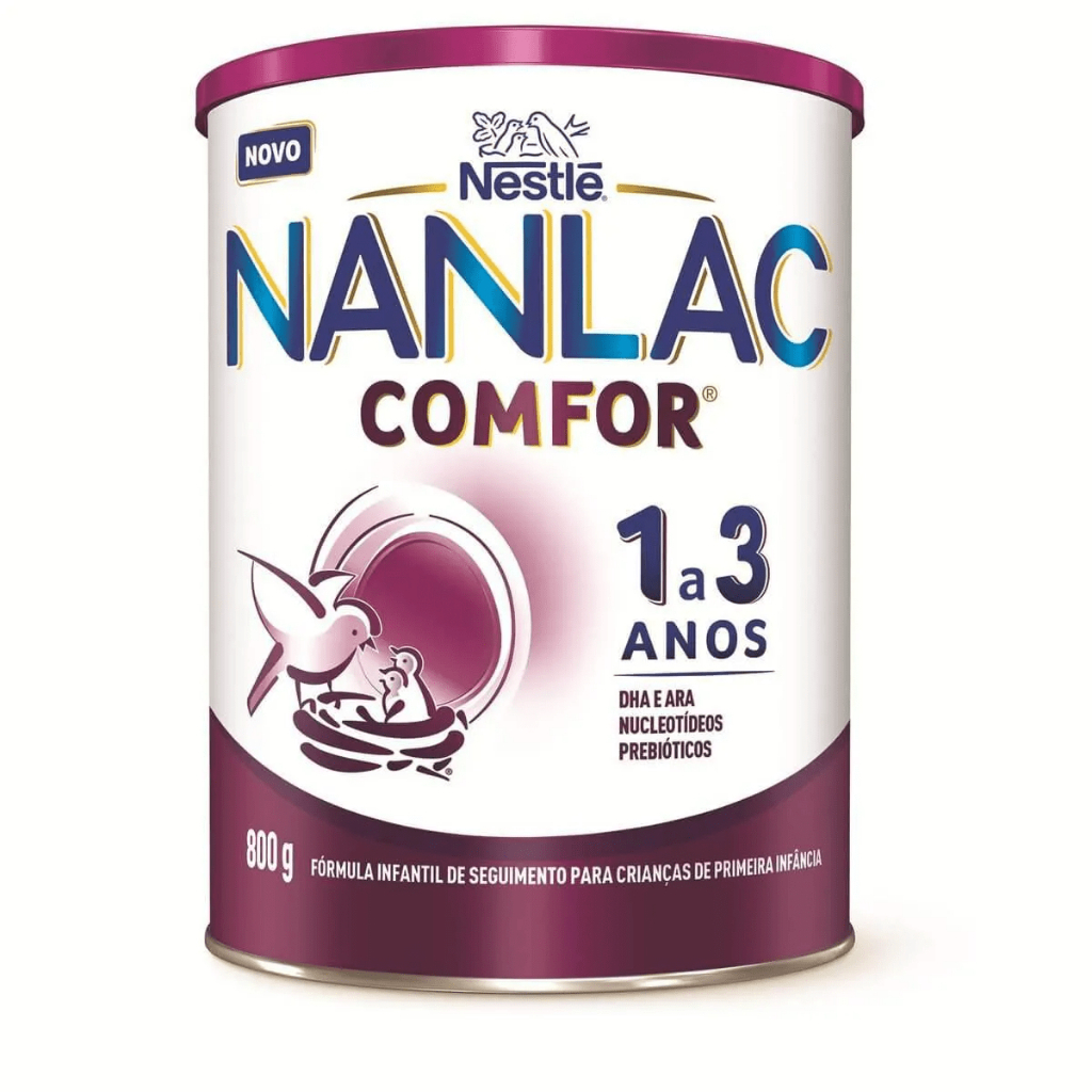 Leite Fórmula Infantil NANLAC Comfor Nestlé 1 a 3 anos 800g