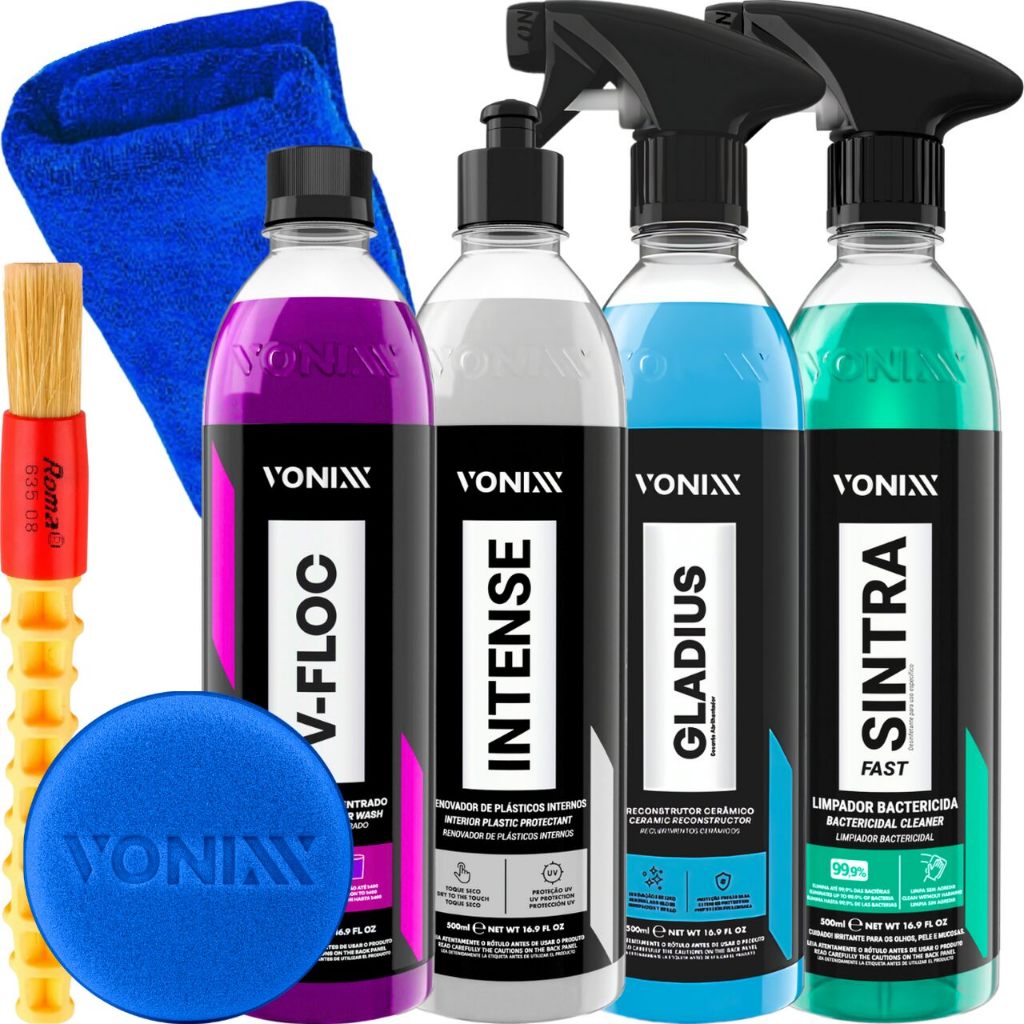 Kit Completo Para Carro Vitrificado Shampoo Selante Limpador em Oferta na Shopee