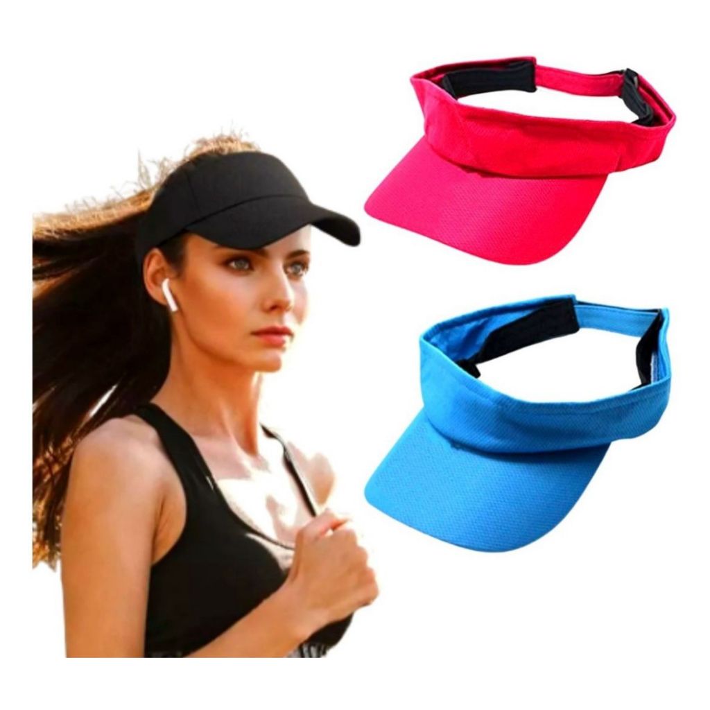 Boné Viseira Ajustável Verão Para Esporte Ar Livre Beach Tennis Corrida Praia Leve e Confrotavel em Oferta na Shopee