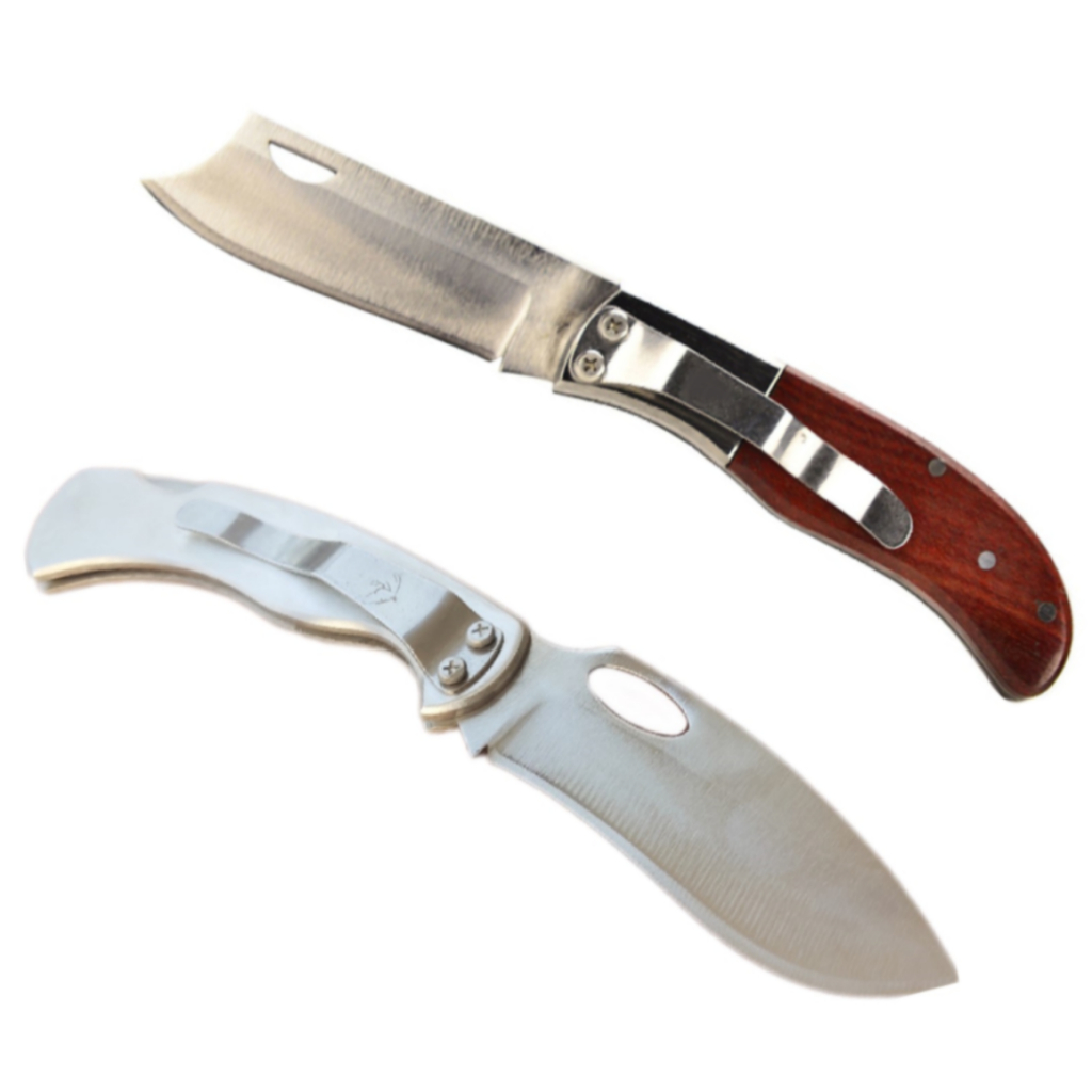 Kit Canivete Barretos 122 E 161 Artesanal Brasileiro, Aço Inox 420, Perfeito Para Caça Pesca