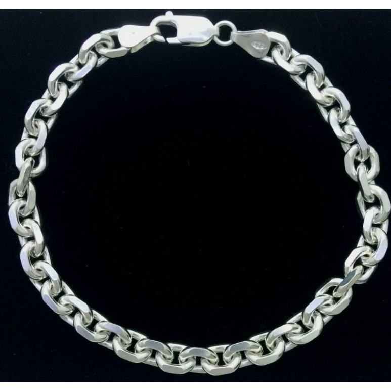Corrente prata grume 10mm 70cm com pingente São Jorge colar cordao de prata mista masculino prata 925 estampado fecho