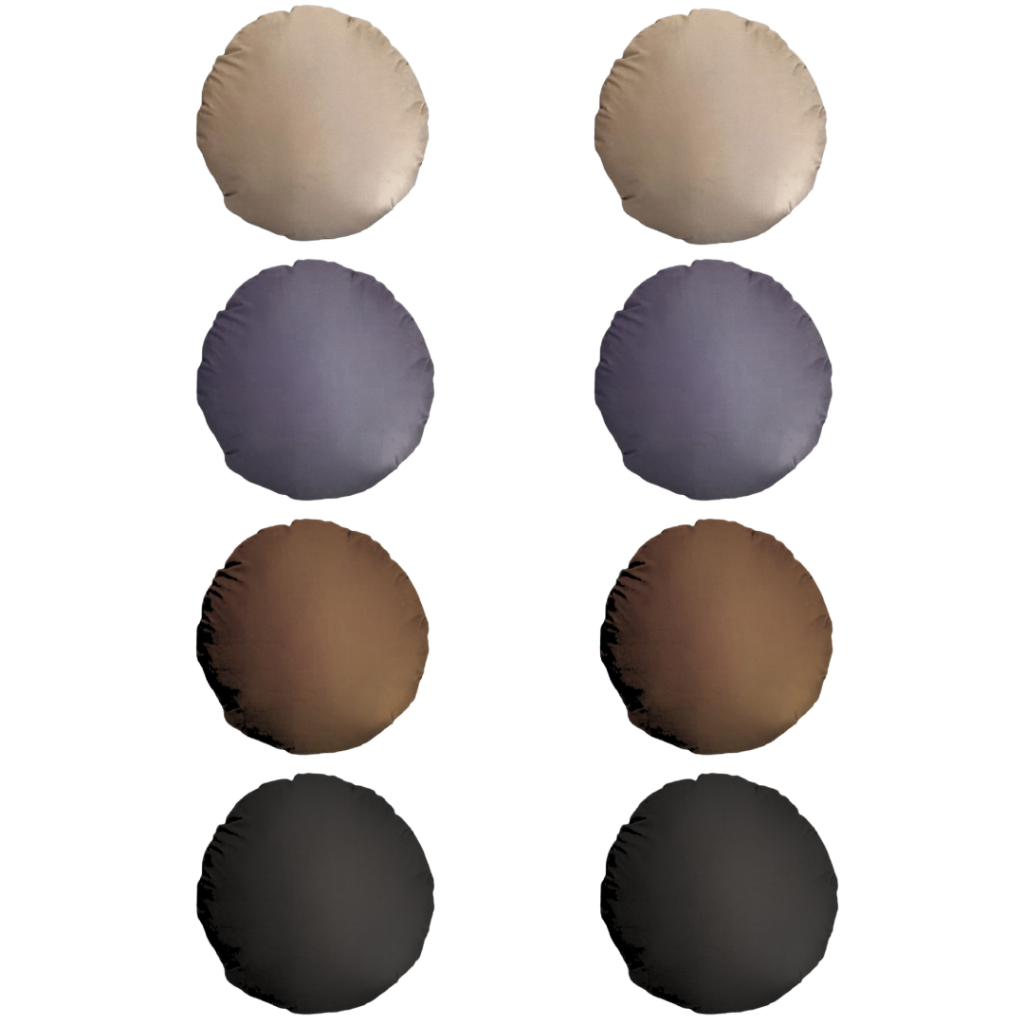2 Capa Suede Avulsa Para Almofada Redonda Retrô 40cm Capa Zíper Poltrona Sofá Retrátil Cama