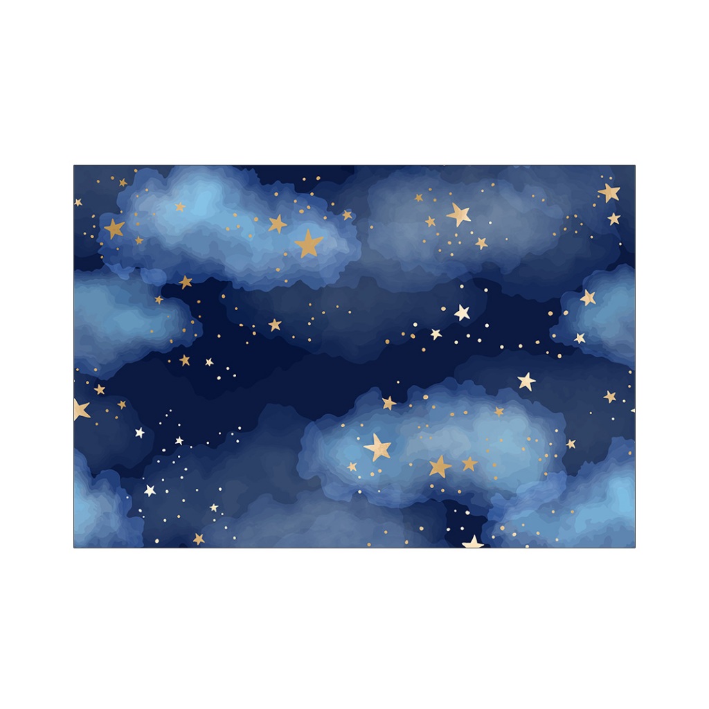 Fundo Fotográfico - Nuvens Azuis e Estrelas 003