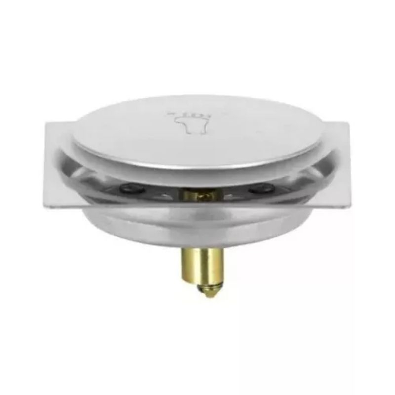 ralo click em aço inox + porta grelha acabamento perfeito para sua casa