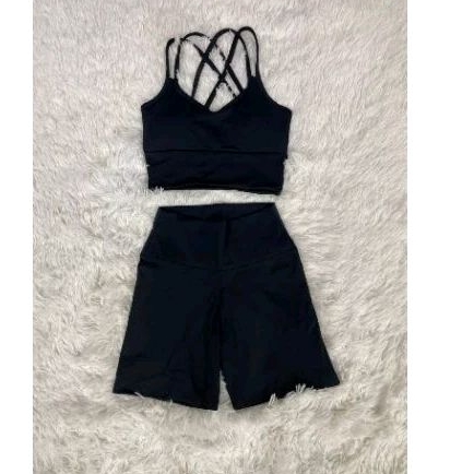 Conjunto Academia Poliamida Short Top Bojo Removível Zero Transparencia