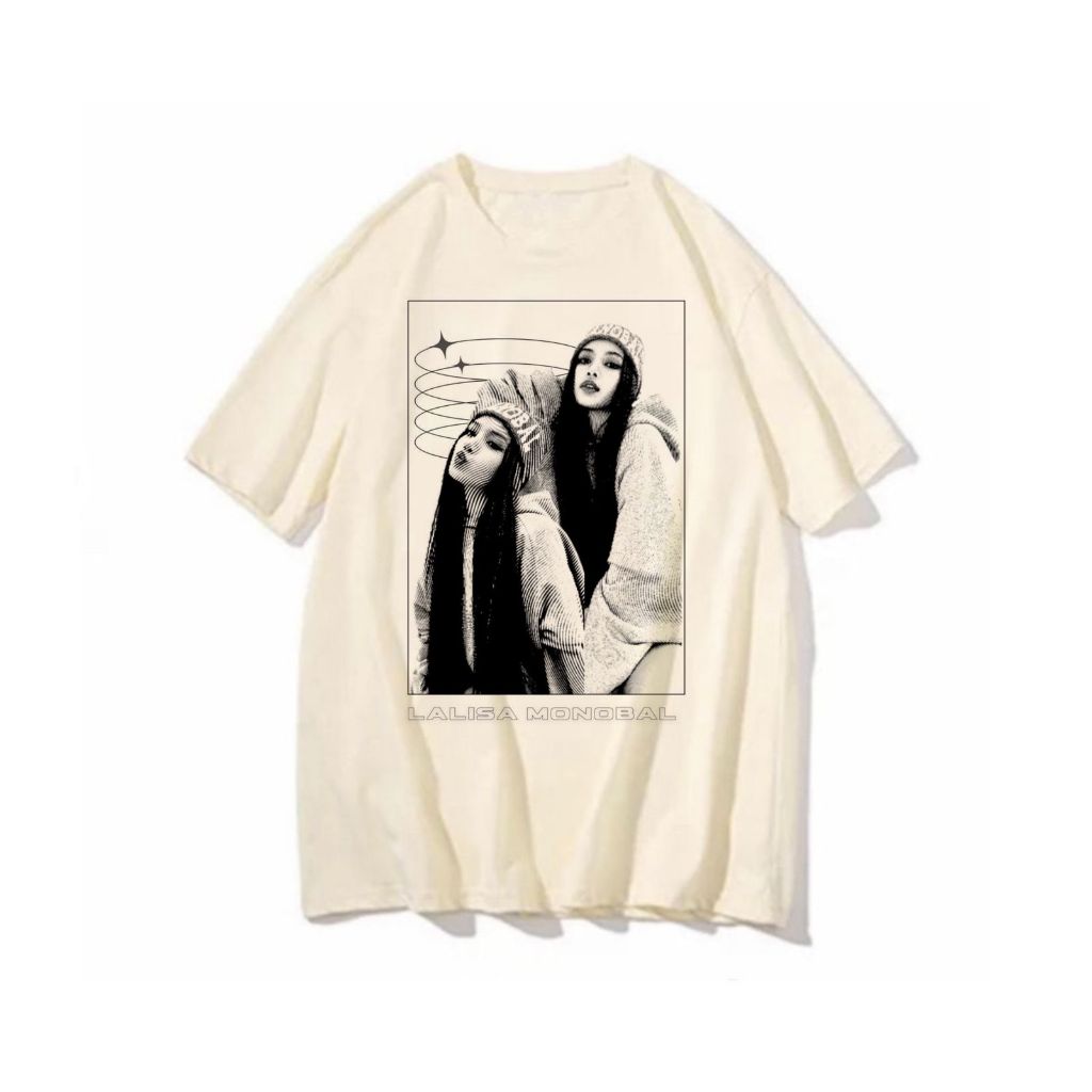 Camiseta Lisa Blackpink monobal Black Pink banda blusa feminina masculin lalisa kpop camisa cantoras korea pop blackpink