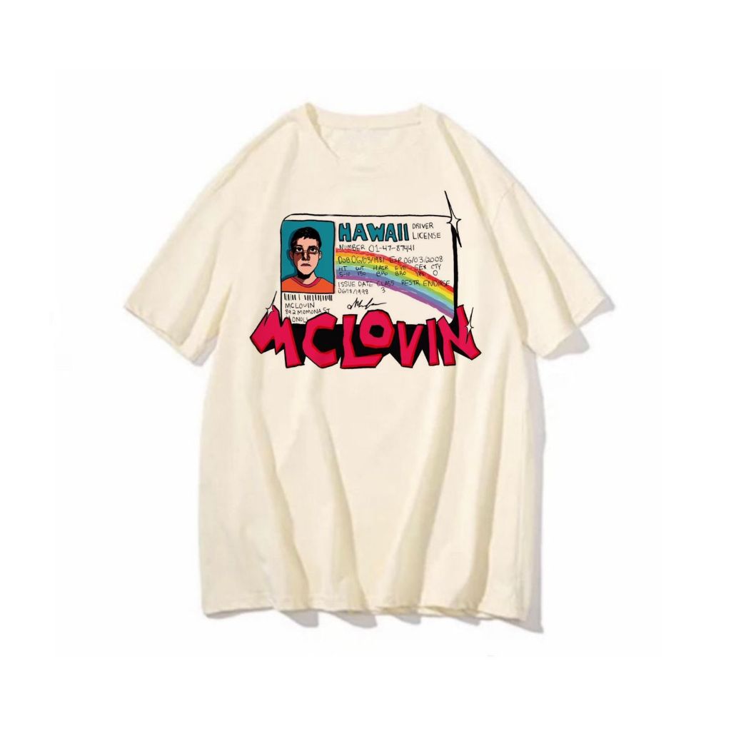 Camiseta McLovin Superbad hawaii license blusa feminina masculina estampas divertidas legais super bad mc lovin comedia