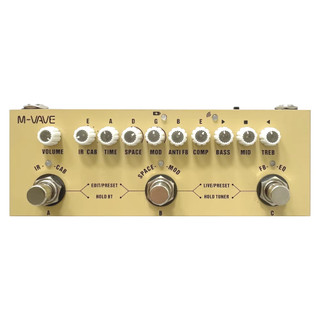 M-vave Cube Recarregável Multi Efeitos Pedal para Violão Elétrico, Gravação de Baixo, Função de Interface Áudio, Baby AC