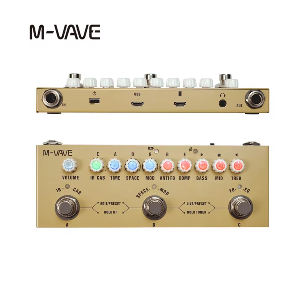 M-vave Cube BABY Pedal multiefeitos para guitarra elétrica/baixo/acústica Pedais de efeitos combinados para guitarra em Oferta na Shopee
