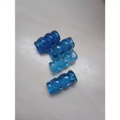 Kit c/ 10 Firmas Frisadas 22mm Murano Guias azul transparente