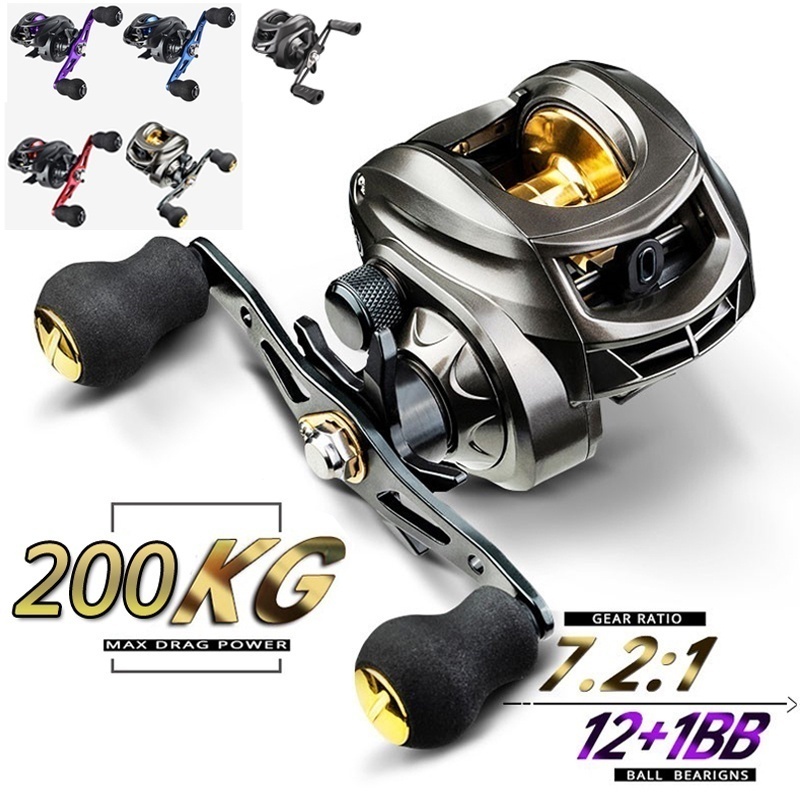 Carretilha De Pesc Com AK2000 Pitching 7.2:1 Alta 70kg Max Molinete De Pesca Carretilha Pesca~ em Oferta na Shopee